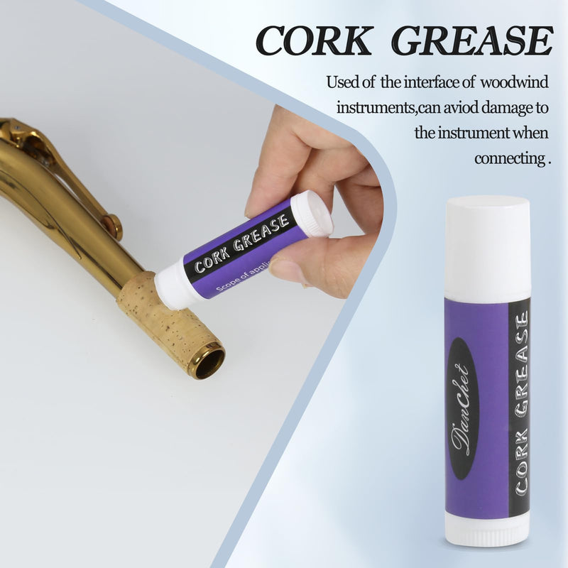 [AUSTRALIA] - Danchet Alto Saxophone Accessories,Alto Sax Cork Replacement Kit,2 pcs Saxophone Cork, Glue, Cork Grease, Knife, Taping, and Sandpaper alto sax cork replacement kit 