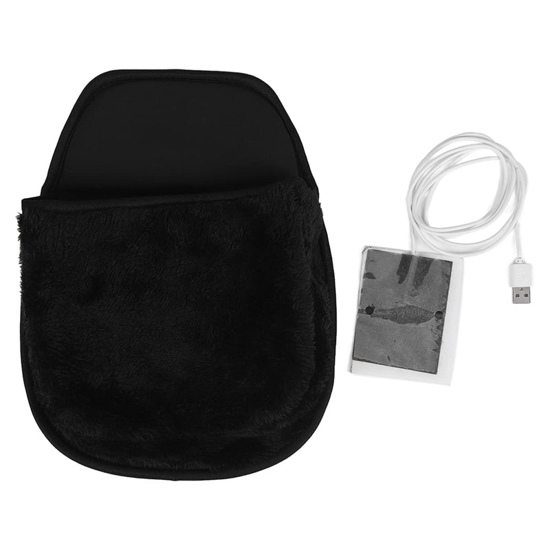 Hand Warmer Mouse Pad, Heated Mouse Pad Office Mousepad USB Heated Computer Mouse Pad Hand Warmers Hand Warmer Roomy Hand Warming Mouse Pad Desk Accessories for Men Women Heating Mouse Pads (Black) Black