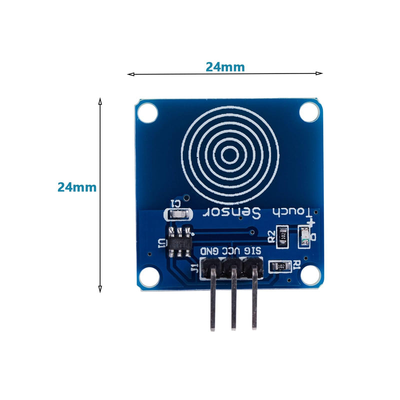 TTP223B Touch Sensor Module Capacitive Touch Switch Module Digital Capacitive Touch Sensor Switch Module Compatible for Arduino Pack of 10