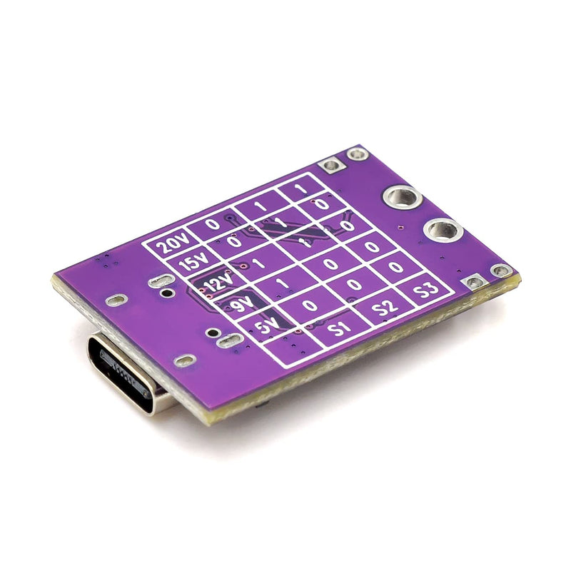 Hailege 3pcs PD/QC/AFC Quick Charge Decoy Trigger Board USB C Support 5V 9V 12V 15V 20V Fixed Voltage Output