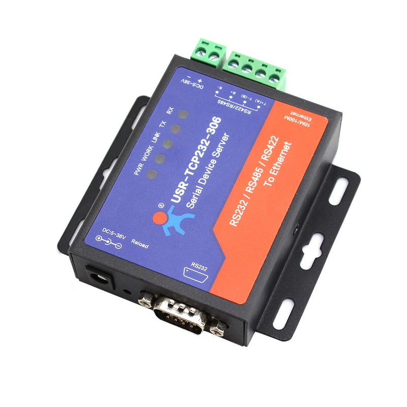 PUSR USR-TCP232-306 Ethernet Converters RS422/RS232/RS485 Serial to Ethernet Support DNS DHCP Buit-in Webpage