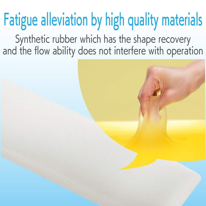 ELECOM Wrist Rest FITTIO Long Type/Fatigue Reduction/Ergonomic Design/Comfortable/Memory Foam/Anti Skid White MOH-FTPWH