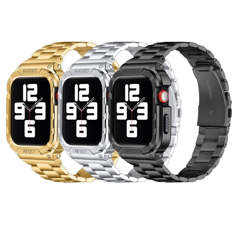 Libra Gemini Compatible for Apple Watch Band 49mm 46mm 45mm 44mm 42mm 41mm 40mm 38mm, Replacement Stainless Steel Metal Band for iWatch Ultra 3 2 1 SE 3 2 1 Series 11 10 9 8 7 6 5 4 3 2 1 Black