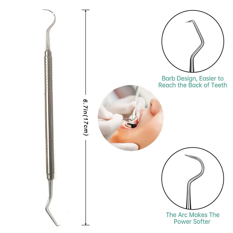 Hook Pick Double Ended Oral Hygiene Dental Explorer Stainless Steel Teeth Cleaning Oral Student Tool Tooth Picks Metal