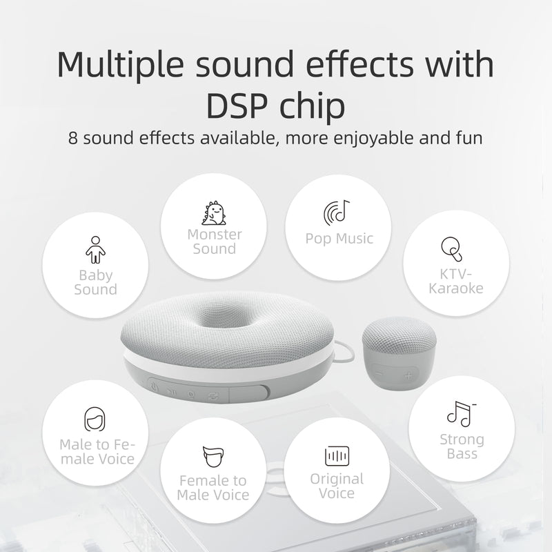 EZVALO Karaoke Machine, Portable Bluetooth Shower Speaker with 2 Wireless Microphones and Lights for Adults, Birthday Gifts for Girls Family Home Party