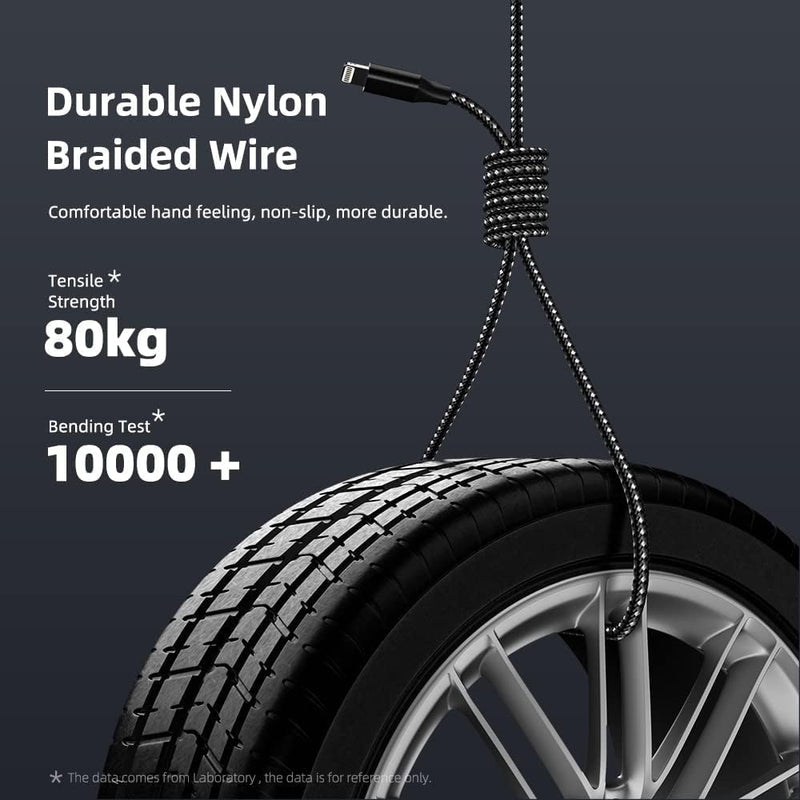 [AUSTRALIA] - iPhone Charger,3 Pack 10 FT iPhone Charger Fast Charging Cord Apple MFi Certified Lightning Cable Nylon Braided Compatible with iPhone 14 13 12 11 Pro Max XR XS X 8 7 6 Plus SE iPad and More 