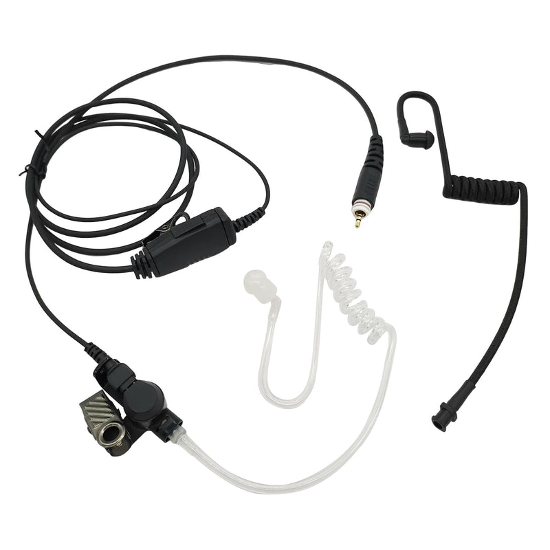 Two Way Radio Ear Set Headset Headphone Ear Piece Earpiece with Ptt Mic Compatible for Motorola clp 1010e 1080e clp1010e clp1080e Walkie Talkie(Acoustic Tube)