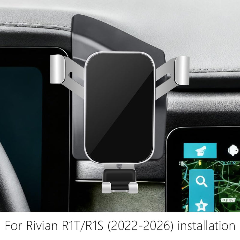 Car Phone Holder for Rivian R1S R1T 2022 2023 2024 2025 2026 Auto Interior Accessories Best Cell Phones Mount Cellphone Mobile Cradle Charging Navigation Bracket Screen Stand Accessory
