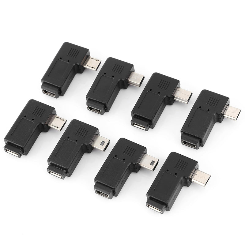 USB Adapter Kit, 40Pack Plug and Play Angled Mini Micro Type B Male Female Converters Connectors Type C Female to Micro USB Male Adapter for USB 2.0 Adapters