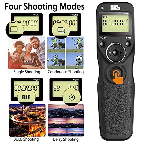 Pixel Wireless Shutter Remote Release Control TW283 for Nikon D850 D810 D800 D700 D500 D300 D300s D200 D40s D800E D810A D1X D2H D3X D1 D2 D3 D3s D4 D5 D4s F5 F6 F100