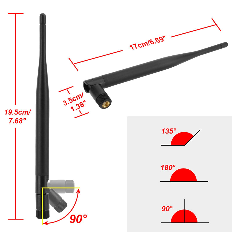 2 PACK 915MHz LORA Antenna 5DB Gain Omni SMA Male Connector + RF Antenna Adapter Cable
