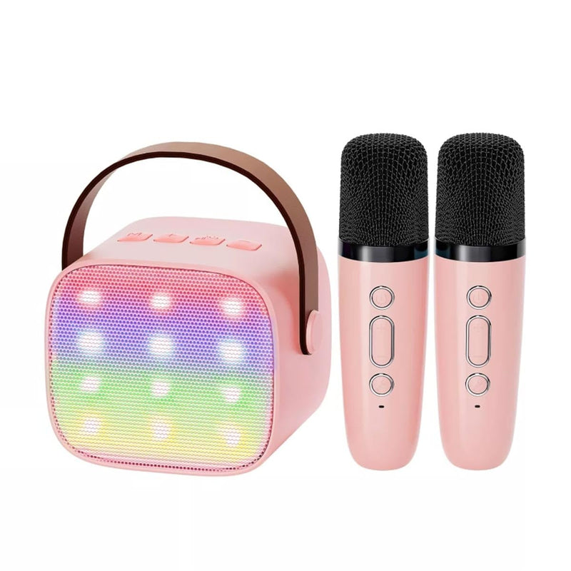 Wireless Microphone Speaker, Bluetooth Small Speaker, Suitable for Home and Outdoor, Pink