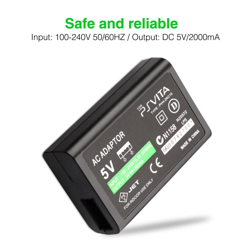 PS Vita Charger, AC Adapter Wall Charger Compatible with Sony Playstation Vita 2000 (Only Compatible with PSV 2000)