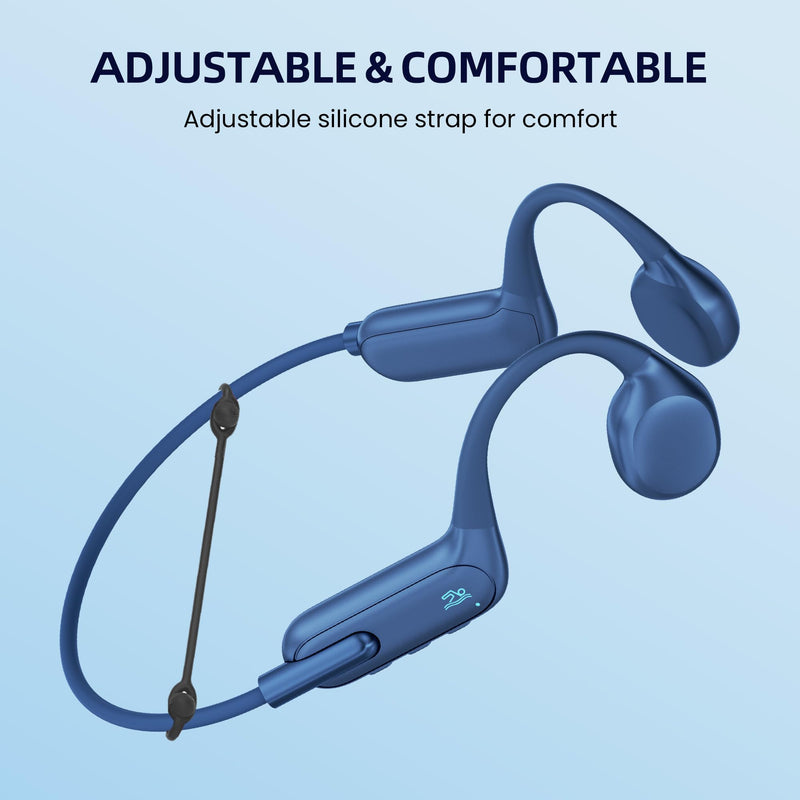 HIFI WALKER Bone Conduction Headphones Waterproof Swimming Headset, Wireless Bluetooth 5.3 for Sport