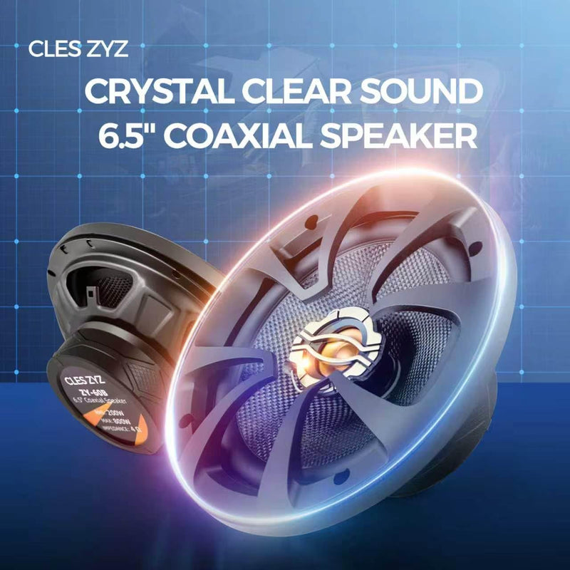 2026 Upgraded 6.5 Inch Car Speakers, 800W Max, 200W RMS, 4 Ohm, 6.5 Speakers Compatible with Universal Fit for Most Cars, 30 Minutes Easy Install - Turn Your Car into a Concert Hall(Pair)