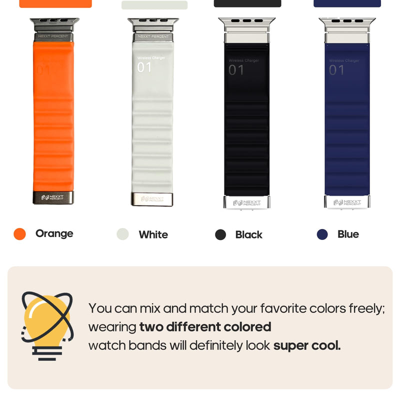 Energy Link Compatible with Apple Watch Band 44mm 45mm 49mm for Women Man, Band Charging, Silicone material, Outdoor Waterproof, Blue