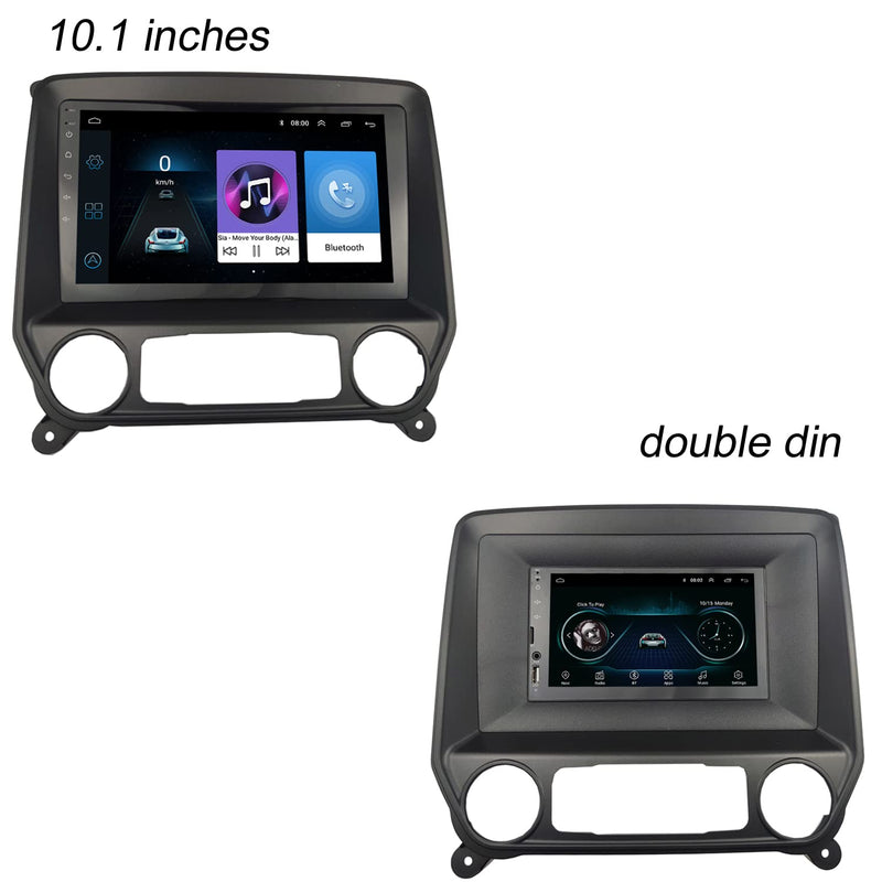 [AUSTRALIA] - Radio Stereo Bezel for Chevrolet Silverado 2014+ GMC Sierra 2014+ Dash Installation Mount Trim Kit Fits 10.1" and Double Din 