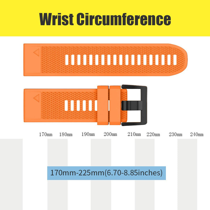 ANCOOL for Fenix 7X/Fenix 6X/Fenix 5X/Fenix 8 51mm Watch Band 26mm Quickfit Bands Compatible with Fenix 6X Pro/7X Pro/5X Plus/3/Descent MK 2/2i/MK 3 51mm Smartwatch(7 Pack) White,Black,Slate,Red,Orange,Green,Blue 7 Pack