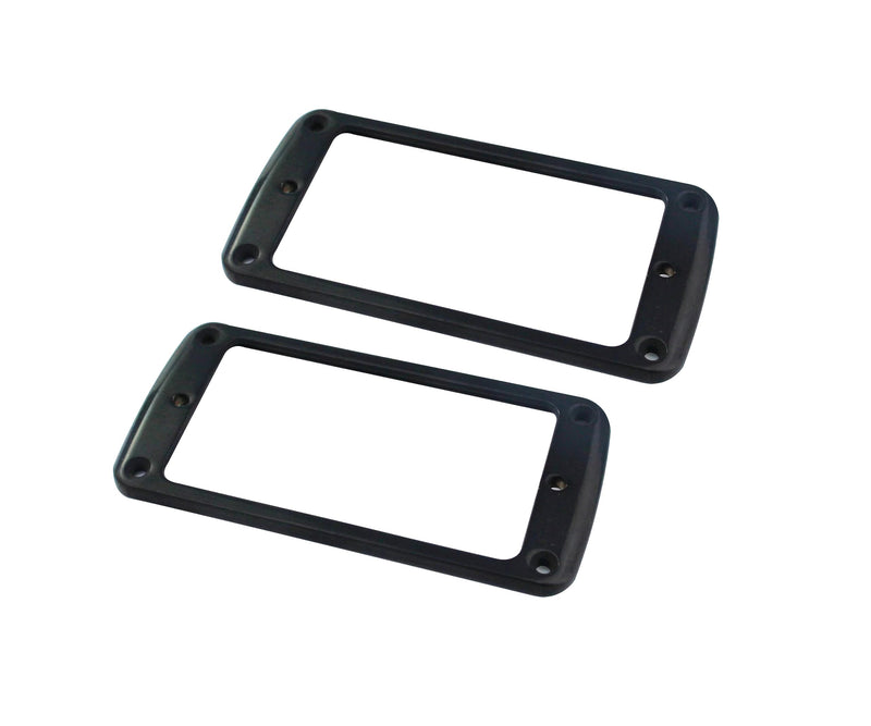 Guyker Metal Flat Humbucker Cover, Pickup Mounting Ring Set - Bridge Neck Pickups Frame Replacement Part for Electric Guitar or Precision Bass(2PCS, PR005 black) PR005, black