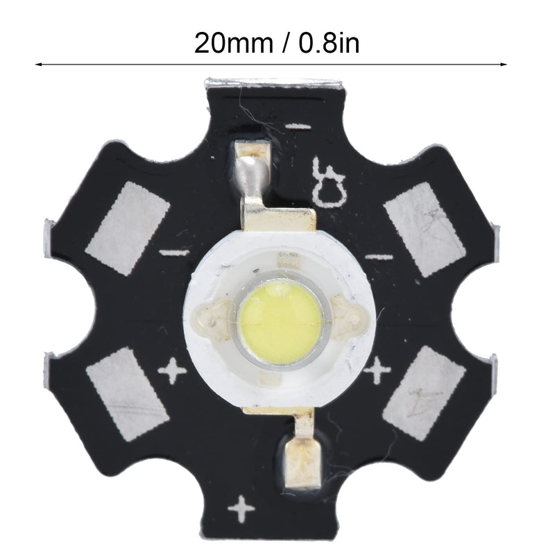 Pack of 10 Lamp Beads, Diode Chips, 3 V LED Chip Bulb, 6500 K Integrated Chip Light Source, SMD Lamp Chip Bulb for Ceiling Light, Downlight, DIY Lighting White Light 1W