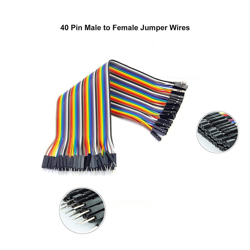 120 Pin Dupont Jumper Wires, 20 cm Wire Length (40Pin Male to Female, 40Pin Male to Male, 40 Pin Female to Female), with Arduino and Raspberry Pi Projects (Set of 3) 1 Pack (Set of 3)