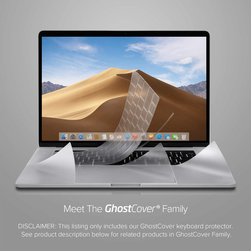 UPPERCASE GhostCover® Premium Ultra Thin Keyboard Cover Protector, Compatible with 2021 2022 M1 Pro/Max MacBook Pro 14" 16" (A2442 A2485) and 2022 M2 MacBook Air 13" (A2681), US (ANSI) Layout, Clear M1 Pro/Max MBP 14"/16" and M2 MBA 13"