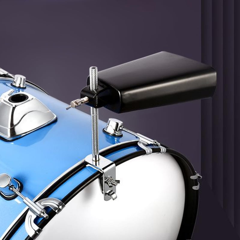 Cowbell Clamp for Bass Drum Hoop Mounting，Cowbell Mount with Parallel Action Jaws for Drummers - Drum Cowbell Holder Percussion Accessory for Versatile Sound