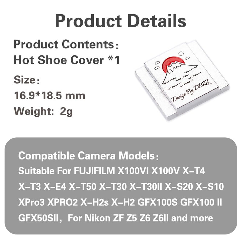 Camera Hot Shoe Cover/Shutter Button, Soft Release Button,Suitable for FUJIFILM XT5 XT4 XT3 XT30 XT20 X100V X100F XT100 X-E3 X-PRO2 X-PRO3 (Mountains and sea-Hot Shoe Cover) Mountains and sea-Hot Shoe Cover