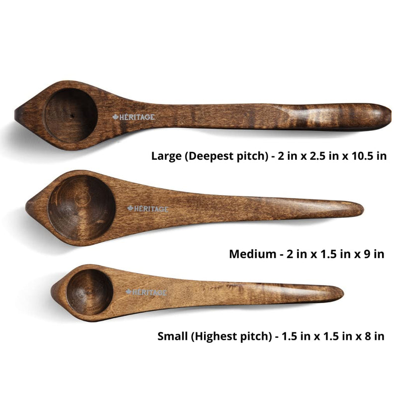 Heritage Musical Spoons Percussion Instrument, Handmade Canadian Maplewood, Natural Wood Folk Sound, Great Gift for All Ages With Any Music Experience, Small, Blue