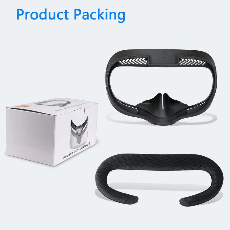 Compatible with Oculus Quest 2 Face Bracket Replacement,VR Breathable Foam Face Pad Protective for Meta Quest 2,Comfortable Face Cover Cushion VR Accessories Breathable Foam Face Cover