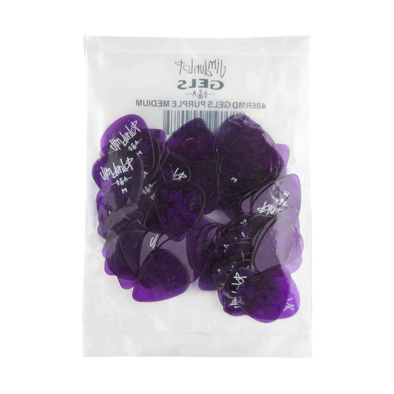 Dunlop 486RMD Gels Guitar Picks -- Purple Medium 72 picks