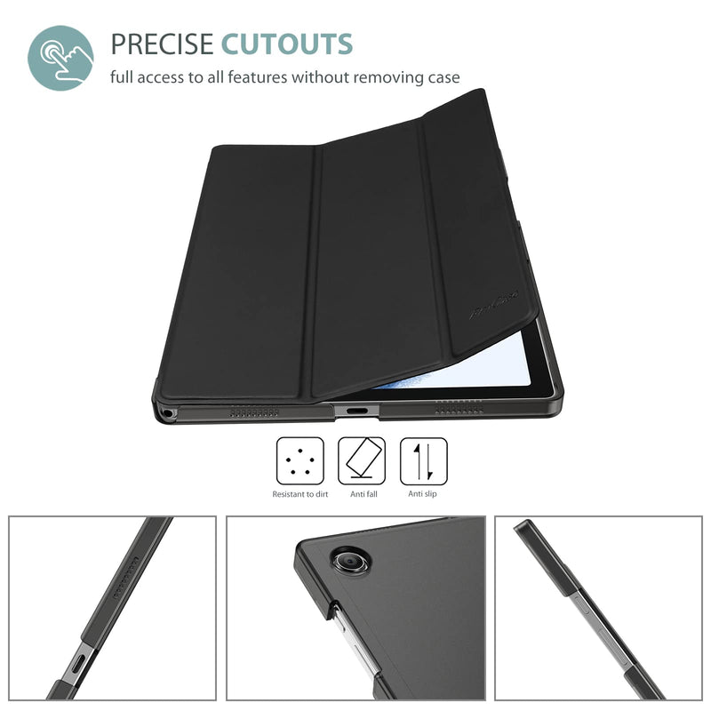 Smart Case for Galaxy Tab A8 10.5, Slim Stand Hard Back Shell Protective Smart Cover Case for Galaxy Tab A8 10.5 Inch 2022 SM-X200 X205 X207 -Black Black