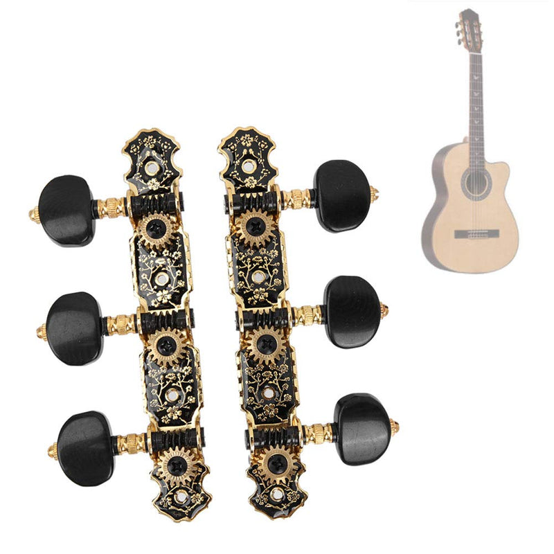Tuning Peg for Classical Guitar, 1:18 Black Tuning Machine, Acoustic Guitar, Guitar Peg Machine Heads, Tuning Peg Replacement, 3L 3R Tuner for Acoustic Guitar, Electric Guitar