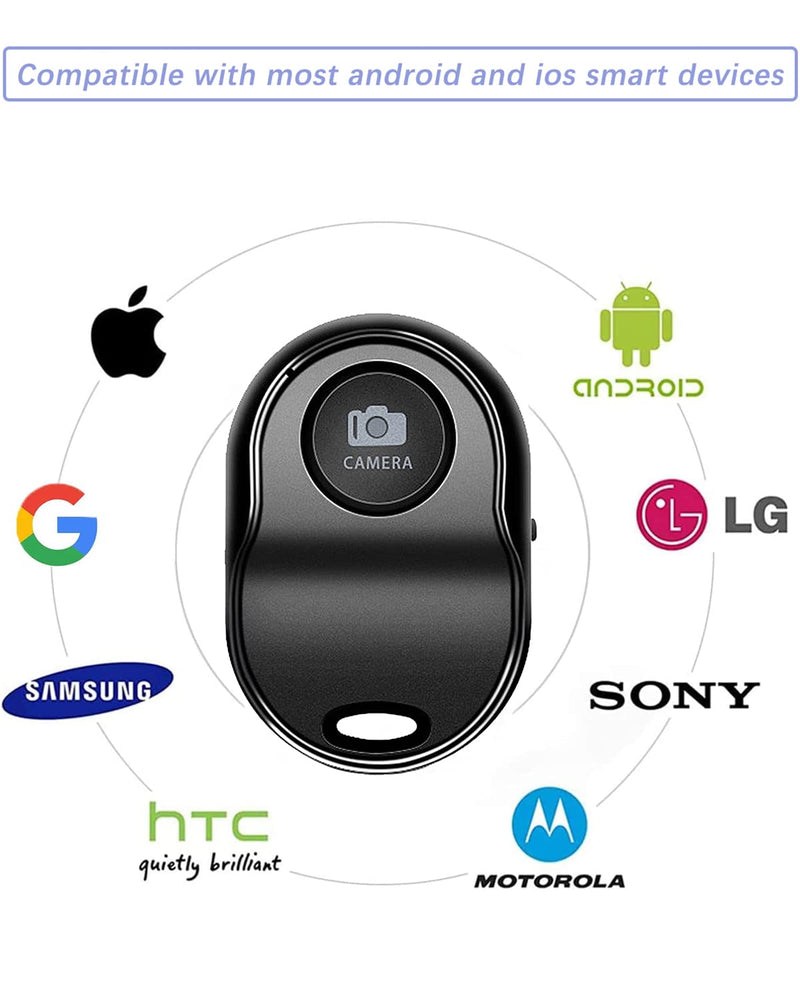 Remote Shutter for iPhone Camera, Bluetooth Remote for Android, Hands Free Works with Take a Christmas Family Portrait, Create Amazing Photos and Selfies, Wrist Strap Included（3 Pack） (Round)