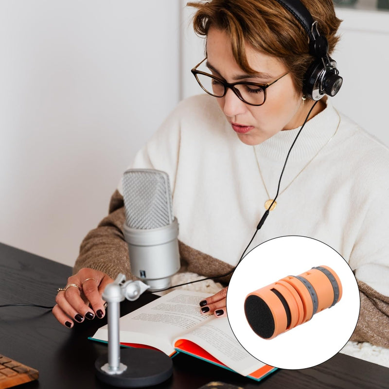 Vaguelly Mic Supplies 2pcs Dynamic Microphone DIY Microphone Accessory Microphone Capsule Noise canceling Microphone for Mic Cardioid Mic Mic Core Hand Microphone abs Noise Reduction 3.1X5.7CMx2pcs Orangex2pcs