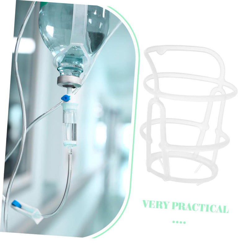 SOLUSTRE 1 Set of Infusion Net Bags, Salt Solution Bottle Net, Infusion Stand Accessories, Infusion Accessories for Clinics, Hospital Accessories, Portable Drip Rod Net, Plastic, White, Pack of 20