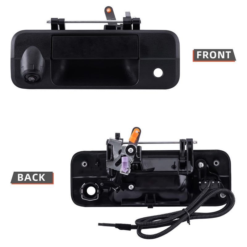 DEAL AUTO ELECTRIC PARTS Tailgate Handle Backup Camera Replaces 69090-0C051 | Compatible with 2007-2013 Toyota Tundra, Built-in Truck Bed Backup Rear View Camera w/Power Cable RCA Plug