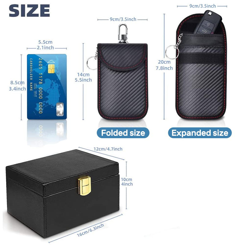 Samfolk Faraday Box for Car Keys, Car Key Signal Blocking Box, Keyless Entry Car Key Safe Protector RFID Key Box RFID Anti-Theft Signal Blocking Cages M