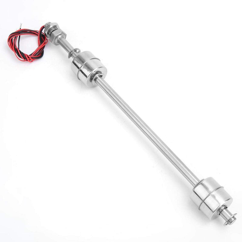 Float Switch Stainless Steel 250 mm, Wired Water Level Sensor, Double Ball Float Switch Made of Stainless Steel for Tank Basins
