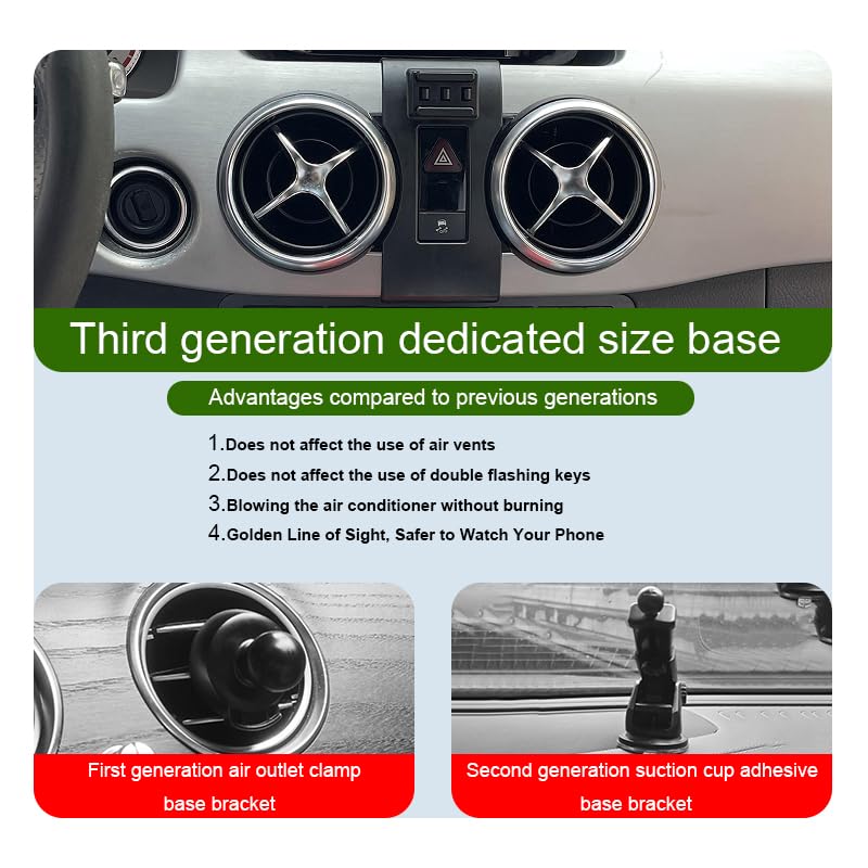 Car Phone Holder for Mercedes-Benz GLK-Class Auto Accessories [Only for 2013-2015 Benz GLK Class] [Auto Lock Hands Free Cell Phone Mount Car fits for iPhone & All Smartphones] 2013-2015 GLK-Class