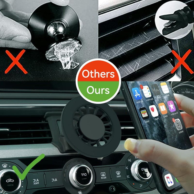 BEERTE fits for Magsafe Car Mount for Audi A4 S4 A5 S5 RS4 RS5 2017-2025 [20 Strong Magnets] Magnetic Phone Holder for iPhone 17 16 15 14 13 12 Car Air Vent Phone Navigation Automobile Cradles