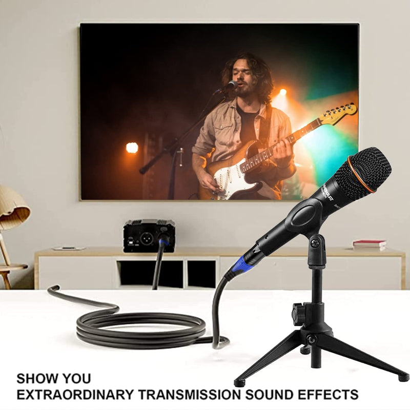 25ft XLR Cable 2 Pack - Balanced Speaker & Microphone Cable for Microphones, Speakers, Radio Stations 25 Ft 2 Pack