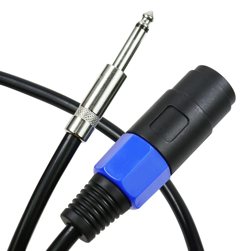 Pack of 1 3.3 Feet Speakon Female to 1/4" Male Cable - 1 Pack 1-Meter Pro Audio Patch SpeakON Jack Connector to 1/4-Inch (6.35mm) TS Speaker Interconnect Wire 1-Pack