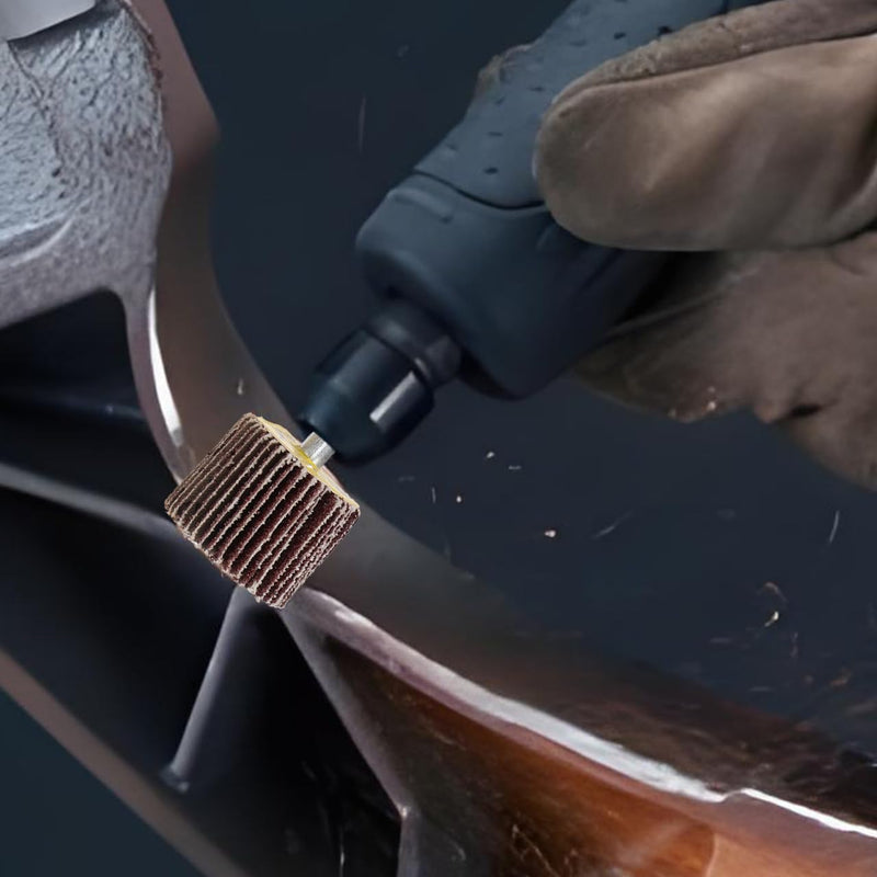 DECOMELODY 8 x Electric Straight Grinder Sanding Disc Abrasive Wheel Slat Grinding Wheel for Drill Car Silicon Carbide Grinding Wheel Wire Flap Wheel Steel