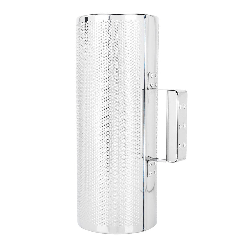 Professional Stainless Steel Guiro with Scraper Musical Training Tool for Bands, Concert, Stage Performance - Silver