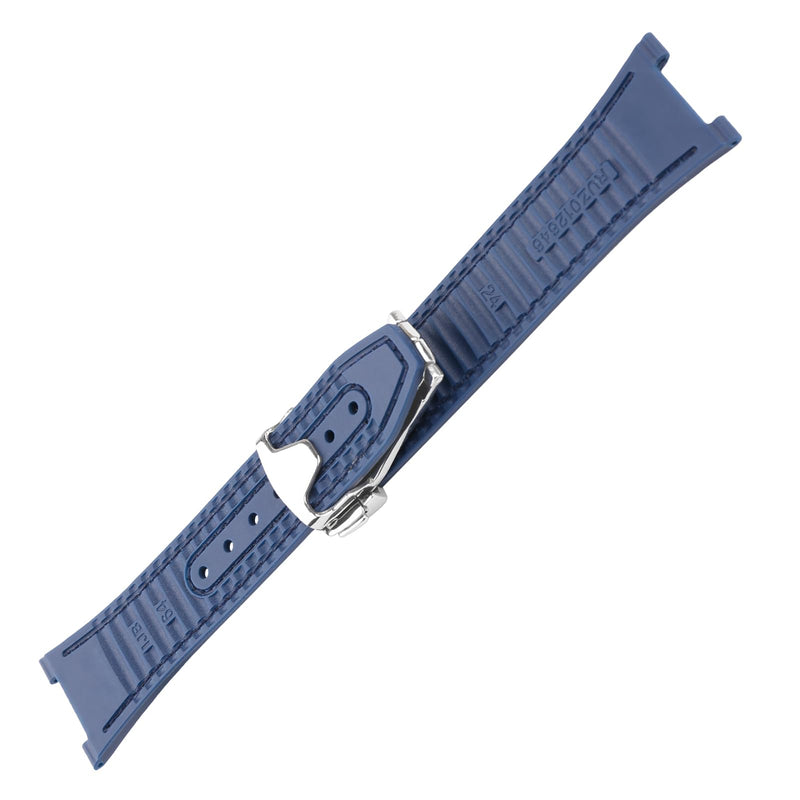 Watch Bands Compatible Fit for Omega Constellation Automatic Dial | 24mm*14mm Leather Watch Straps Replacement Wirstband Bracelet For Men and Women Navy Blue