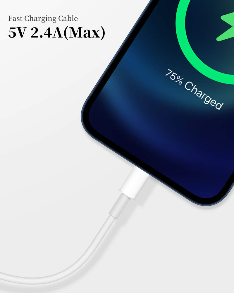 Apple iPhone Charger Cable, 2 Pack Original Lightning to USB Cables Apple MFI Certified 6ft, Fast iPhone Charging Cord for iPhone 11/11Pro/11Max/ X/XS/XR/XS Max/8/7/6/5S/SE 6FT_2PACK