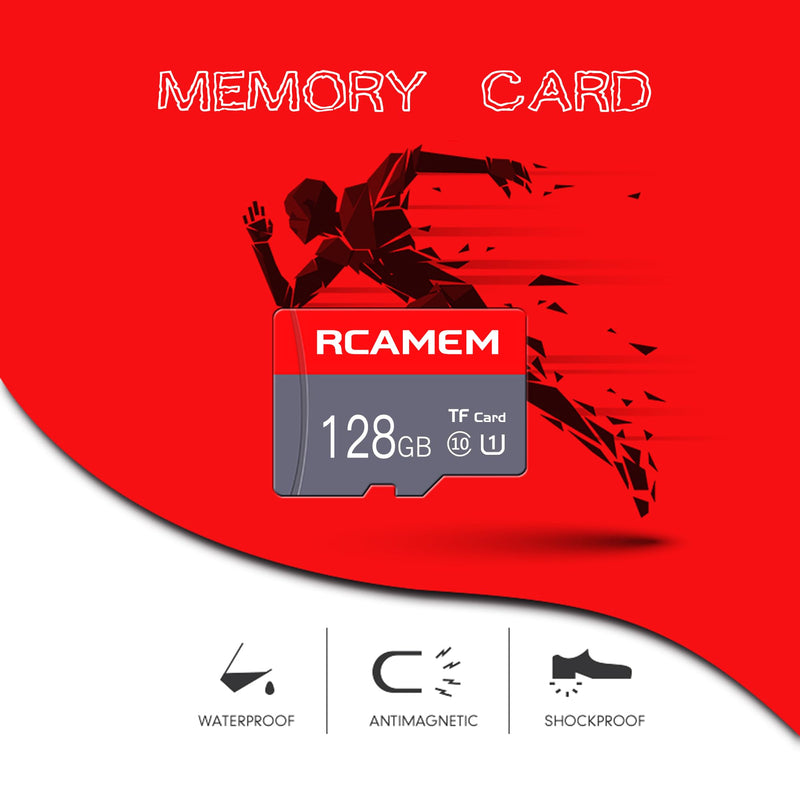 128GB Micro Memory Card with Adapter TF Card Class 10 for Camera | Compatible with smartphones, tablet, dash cam, drones, sports camera, surveillance etc