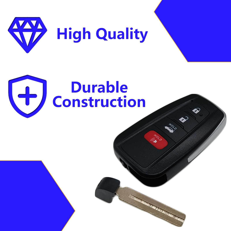 Smart Key for Toyota Corolla 2019-2022, Vehicle Proximity Smart Remote Control Key Fob Replacement for Corolla HYQ14FBN 8990H-02030 231451-2000,315MHz