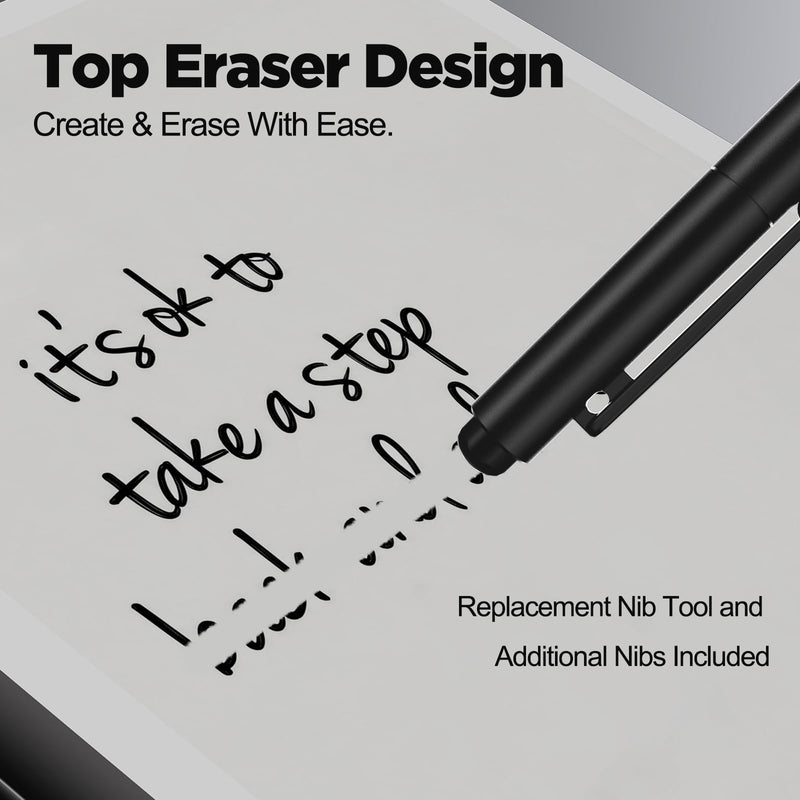 EMR Stylus for Remarkable 2 Pen Replacement Digital Pen Compatible with Remarkable 2/1 & Kindle Scribe - 4096 Pressure Sensitivity, Tilt Support, Palm Rejection, Digital Eraser & 3 Tips